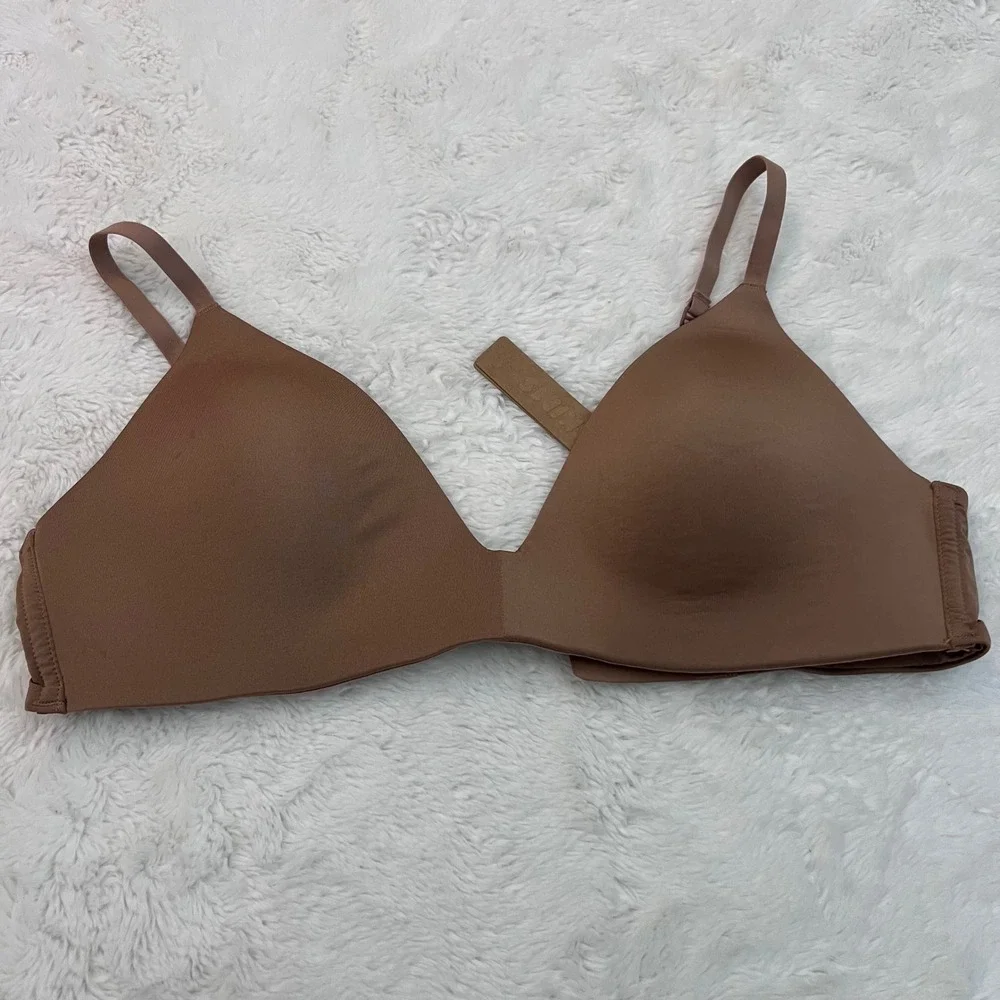 Skims Women's Wireless Lightly Lined Bra Sienna Brown BR-WRL-1889 Size 34C NWT - Picture 4 of 11